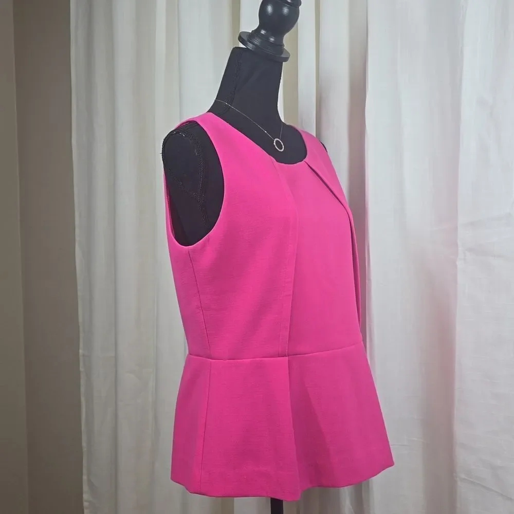 Michael Kors Hot Pink Peplum Blouse